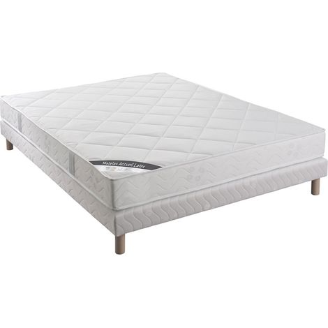 Ensemble Matelas latex ep15cm 140x190cm + Sommier