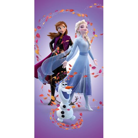 Filiyano-Serviette de bain Disney La Reine des Neiges, serviette de plage 70x140 cm, avec feuilles magiques