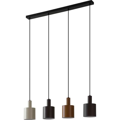 [NEUWERTIG] Lindby Hängeleuchte Ovelia Schwarz/Braun/Beige Hängelampe Lampe Pendelleuchte954 B-Ware
