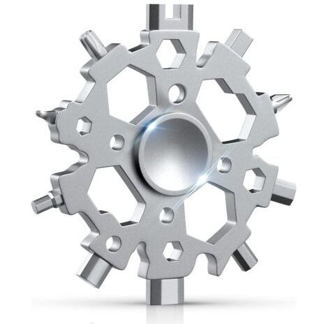 Cadeau Homme, Outil Multifonction Flocon de Neige avec Fonction Fidget Spinner,Équipement de Survie de Poche (1/5)
