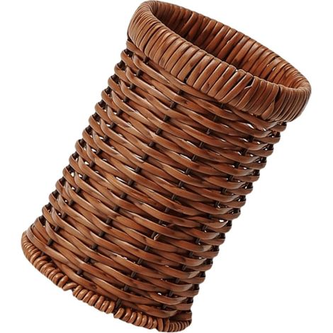 Support tressé imitation rotin, rangement pour cuillères, fourchettes et baguettes