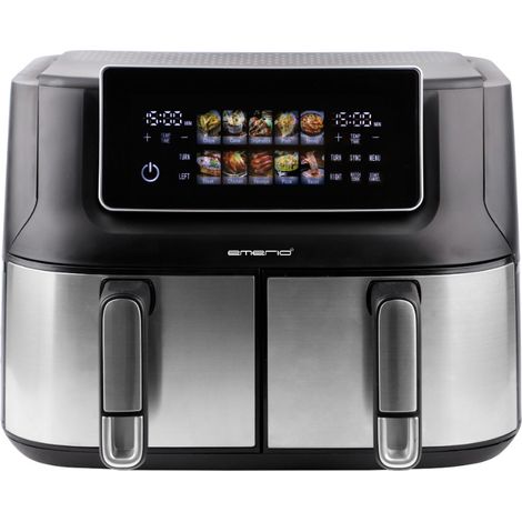 FREIDORA SIN ACEITE EMERIO AF-132787 9L (4,5L+4,5L) DUAL ZONE 1700W