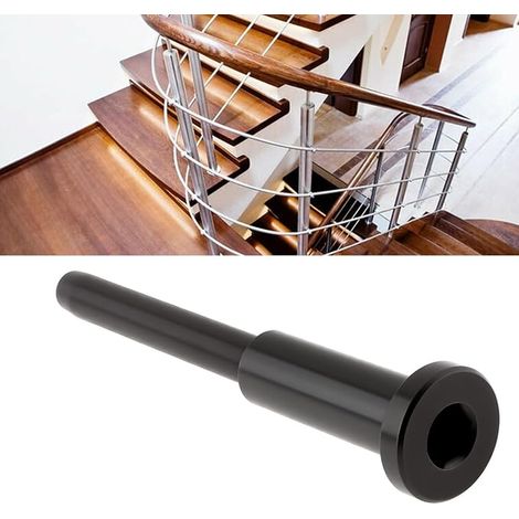tiges de connexion en acier inoxydable 316 pour poteaux en bois, métal, balustrade, noir (1/4)