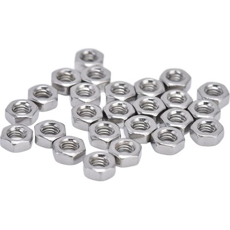 200 écrous hexagonaux filetés M4, en acier inoxydable, compacts, remplaçables, quincaillerie pratique, adaptée à une utilisation intérieure et extérieure. (1/5)