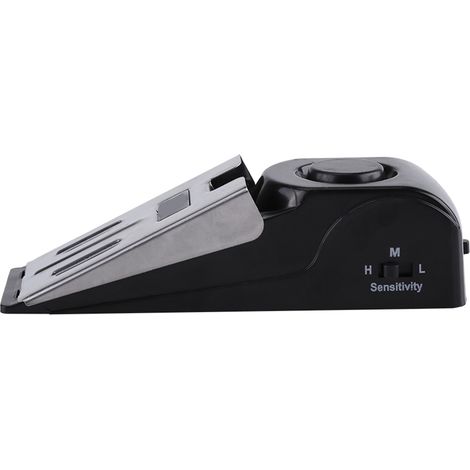 Bloque-porte de sécurité portatif en coin avec alarme 120 dB pour maison, anti-intrusion, calage de porte (1/5)