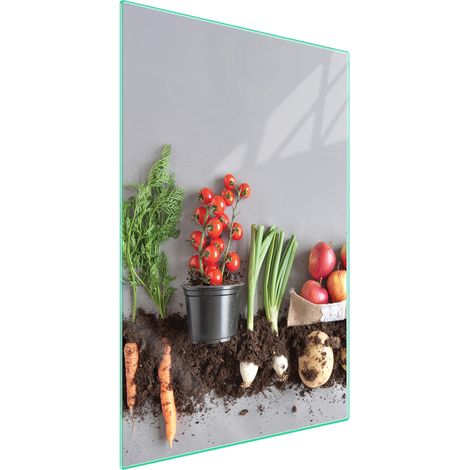 TAGLIERE IN VETRO 35x52 Verdure (1/5)