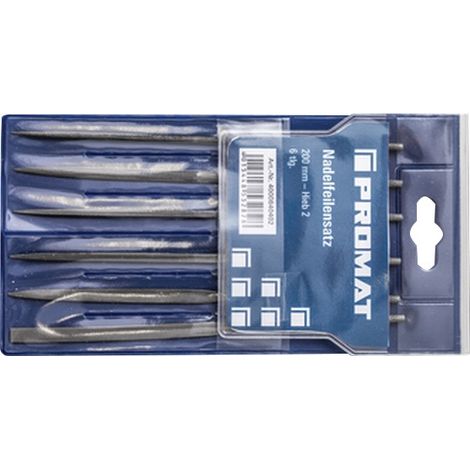 Jeu de limes aiguilles longueur 160 mm coupe 2 6 pièces PROMAT (1/4)