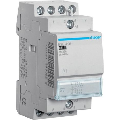 Contact 25A, 4O, 24V - AUTOMATISMES HAGER ESD426 (1/2)