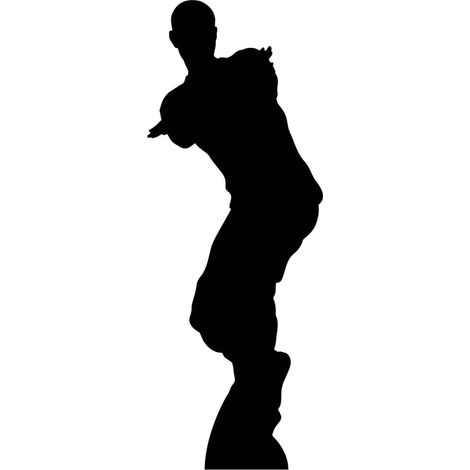 Figurine en carton ombre - silhouette de danseur type hip hop - H 172 cm (1/4)