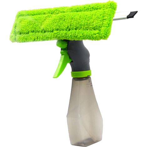 Nettoyant vitres 3 en 1 avec chiffon en microfibre et raclette de douche avec flacon pulvérisateur