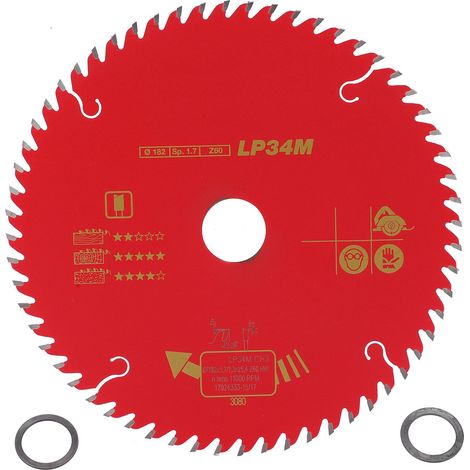 Lame de scie en alliage dur 60 dents 11000 tr/min, disque de coupe mince 182x1,7x25,4 mm pour bois, outil de menuiserie (1/5)