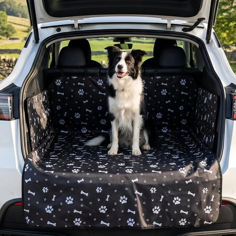 Protezione per bagagliaio auto, divisorio per cani, 185 x 105 cm, universale, impermeabile, antiscivolo, antigraffio, per SUV, berline, station wagon, paraurti e protezione laterale (1/5)