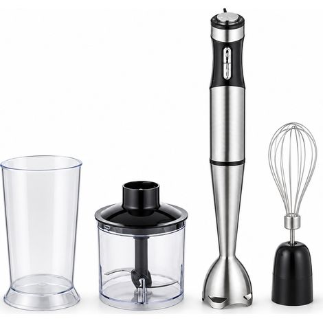 Frullatore a Immersione Mixer con Accessori Nero e Acciaio Creme Vellutate Salse (1/5)