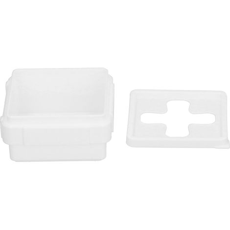 Kleine, quadratische Aufbewahrungsbox mit Kreuzöffnung, Schreibtisch-Organizer für Taschentücher, Münzen und Kleinteile (1/5)