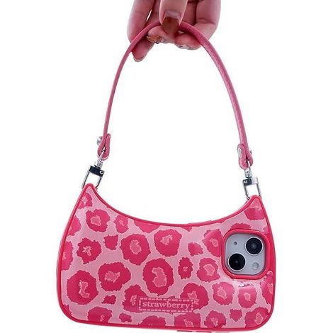 Pink-rote iPhone 12 Pro Hülle, luxuriöser Handyschutz für Damen und Mädchen, pinkes Leopardenmuster, stoßfest und langlebig (1/5)