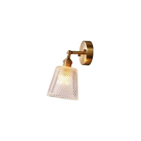 Lampe de mur moderne boule de verre de cuivre Applique murale en laiton for restaurant salon salle de bain miroir phares chevet for lecture de chevet salon décoration E27 Edison (1/4)