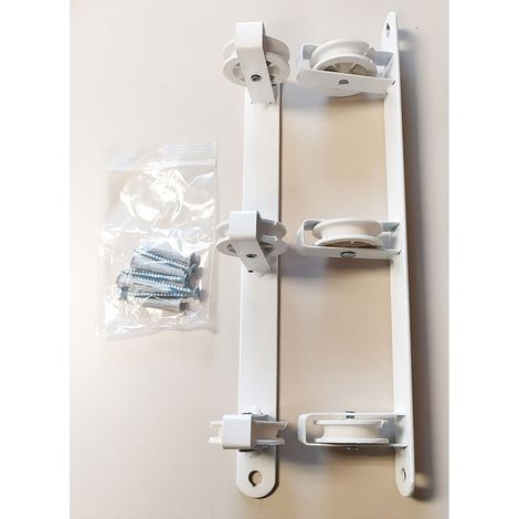 Stendibiancheria da Muro Basic con 3 Carrucole Bianco 37x5x5cm