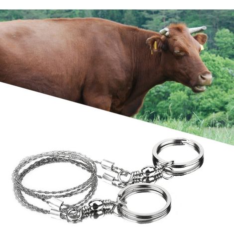 Scie d'angle portative en acier inoxydable 304, scies à fil sans corne pour vaches, bois scié en extérieur (1/5)