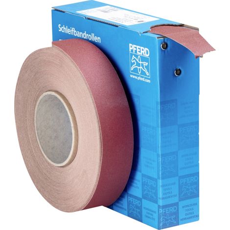 PFERD TOOLS Korund Schleifbandrolle Gewebe SBR Breite 40mmxLänge 50m A180 für universelle Anwendung (1/4)