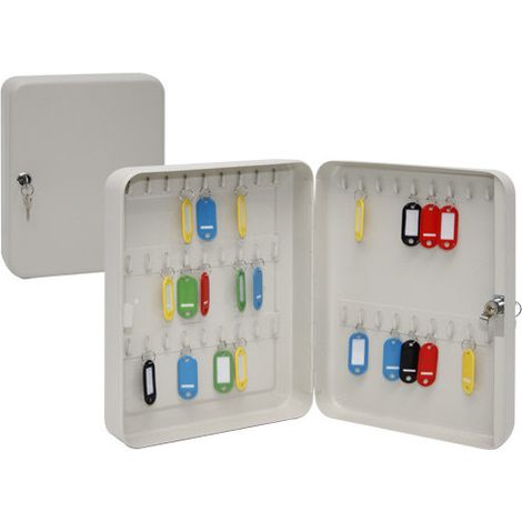 Caja de llaves con 20 compartimentos 200x160x70 mm – Lámina pintada – Cerradura de gancho