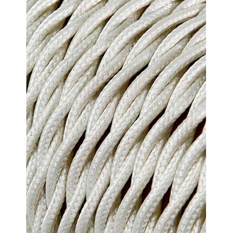 Cavo tessile intrecciato 2x0,75 mm 25 m di cotone al metro [E3-11959] (E3-11959)