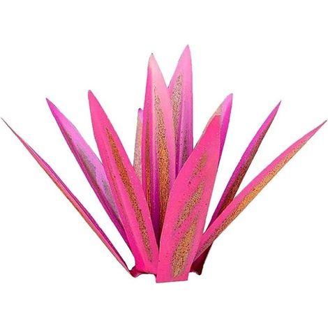 Sculpture antique en métal d'agave agave fer art agave sculpture statue jardin jardin art décoration ornements rose 27cm meubles de jardin (1/5)