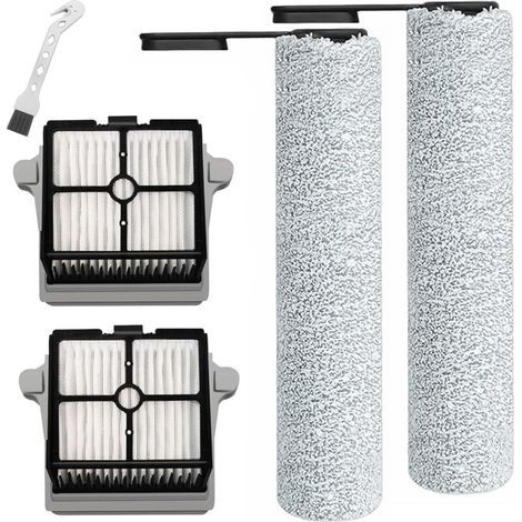 ALLIANDISBrosse rouleau et filtre de rechange pour Tineco Floor One S7 PRO/S6 – Lot de 2 brosses + 2 filtres, compatible immédiate