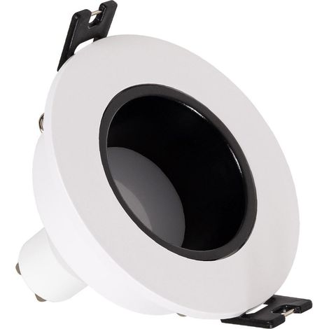 Downlight Conico GU10 6W Basso URG PC Foro Ø 75mm  No Flicker 4000K Bianco Naturale