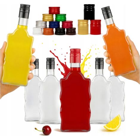 Lot de 5 bouteilles FALA 500 ml + bouchon pour vodka moonshine, alcool fait maison, mariage (1/5)