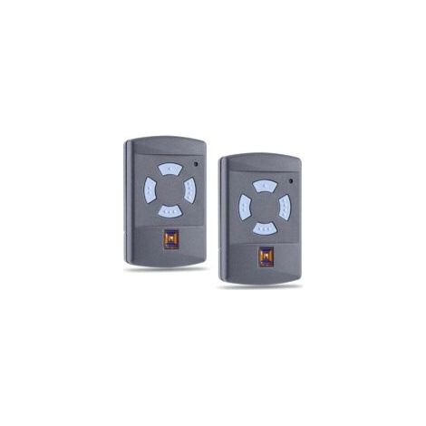 Telecomando per porta da garage HSM4 868 MHz, sostitutivo del trasmettitore portatile Hörmann HSM 4, 868,3 MHz, 4 pulsanti, portata 30 m, con 2 pacchi batteria.