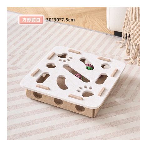 New kitten pet cat educational maze toy felt box - 30x30x7.5cm