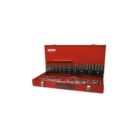 RUKO  juego  herramientas  de  roscar  HSS  en  casete  industrial  43  pzs  245041