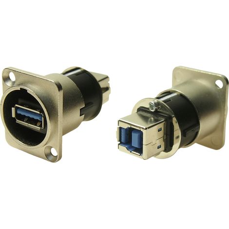 XLRFT USB 3.0 A-B Buchse Nickel Geerdet Adapter, Einbau CP30106 Cliff Inhalt: 1 St.