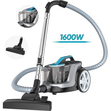 Aspirateur - Aspirateur domestique 1600W 4L - Silencieux - pour Tapis Sols durs etc - Câble 5 m - facile démonter - Haute puissance (1/5)