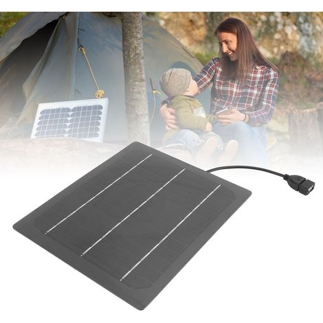 Kleines Solarpanel (7 W), monokristallines Silizium, USB-Ladegerät, tragbares Ladegerät für Campingventilatoren (5 V) (1/5)