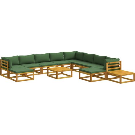 Sofa-Set 12 stk. Natur Massivholz Akazie vidaXL
