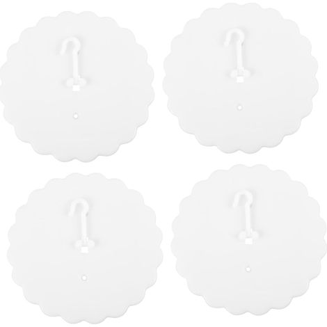 Lot de 4 crochets adhésifs pour rideaux lit, fixation au plafond (1/5)