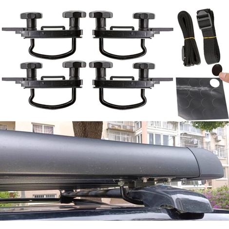 Kit de fixation coffre de toit universel – Support en métal et plastique – Largeur 82mm, hauteur 65mm – Installation facile et sécurisée