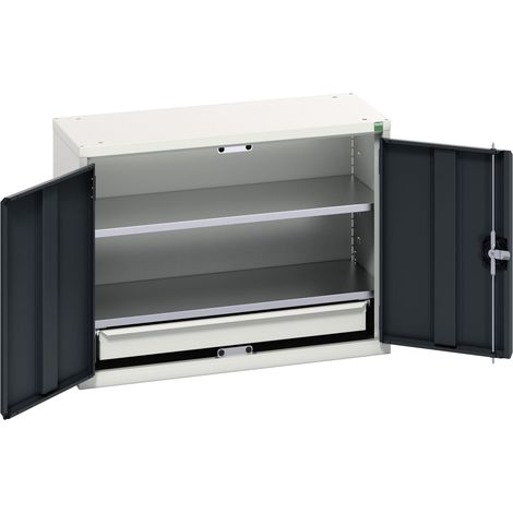Bott 16929103.19 Verso Economy Wall Cupboard 2 Shelf + 1 Drawer 800mm Anthracite Grey