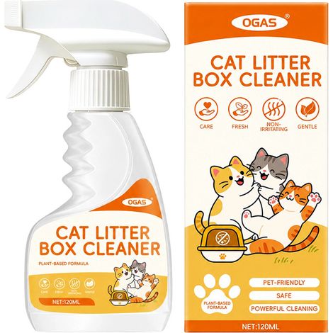 Nettoyant pour litière OGAS, détachant parfumé, désodorisant pour animaux, élimine les odeurs du fond des cages pour chats et chiens. (1/5)