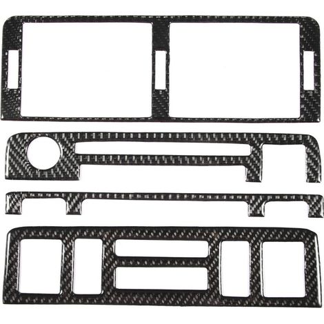 Kit di cornici di rivestimento della console centrale in fibra di carbonio per BMW E46 M3 1998-2005 (1/5)