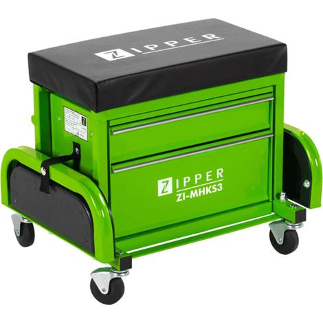 TABURETE MOVIL PARA TALLER CON 2 CAJONES HERRAMIENTAS ZIPPER ZI-MHKS3