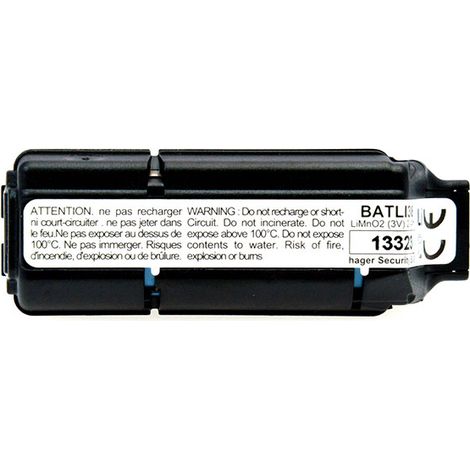 Batterie pour alarme 3V 2.4Ah – Lithium-dioxyde de Manganèse – Compatible Daitem, Logisty, Diagral, Hager – Dimensions 47mm x 19,5mm - BATLI38