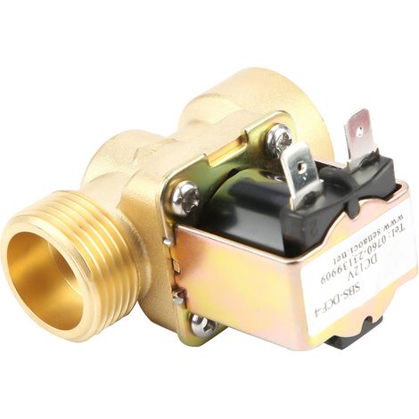 Électrovanne d'arrivée d'eau à commande pilote, en laiton DN20 G3/4, normalement fermée (1/5)
