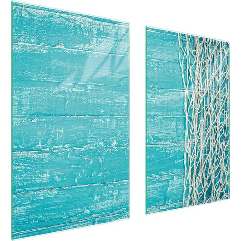 GLASSCHUTZPLATTE FÜR HERD 75x52 TÜRKIS (1/5)