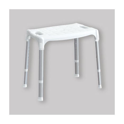 Chaise de Douche Antidérapante Ajustable "Confort" Blanc - P.30 X L.51 Cm