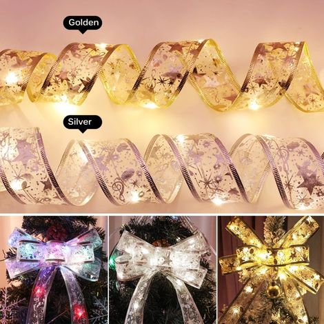 Guirlande lumineuse de Noël à piles, guirlande lumineuse féérique, guirlande pour sapin de Noël, décoration intérieure et extérieure pour les fêtes de fin d'année (1/5)