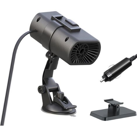 200w Chauffage d'Habitacle 12V Démisteur avec Ventilateur,Dégivreur De Pare-brise 2 En 1 Avec Support À Ventouse Pour Camion Camping-car Fenêtre Hiver (1/5)
