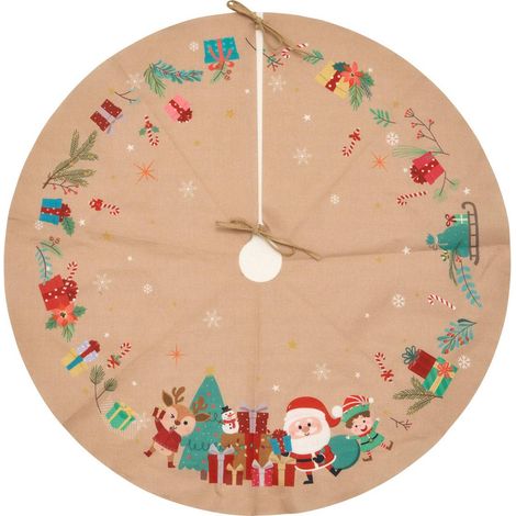Tappeto albero di babbo natale in iuta d90 - Atmosphera créateur d'intérieur