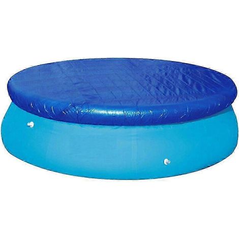 Couverture de piscine ronde GARNECK, 2,4 m de diamètre, facile à installer, compatible avec les structures gonflables et les piscines à structure tubulaire. Bonne qualité. WHBYV (1/4)
